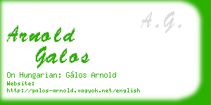 arnold galos business card